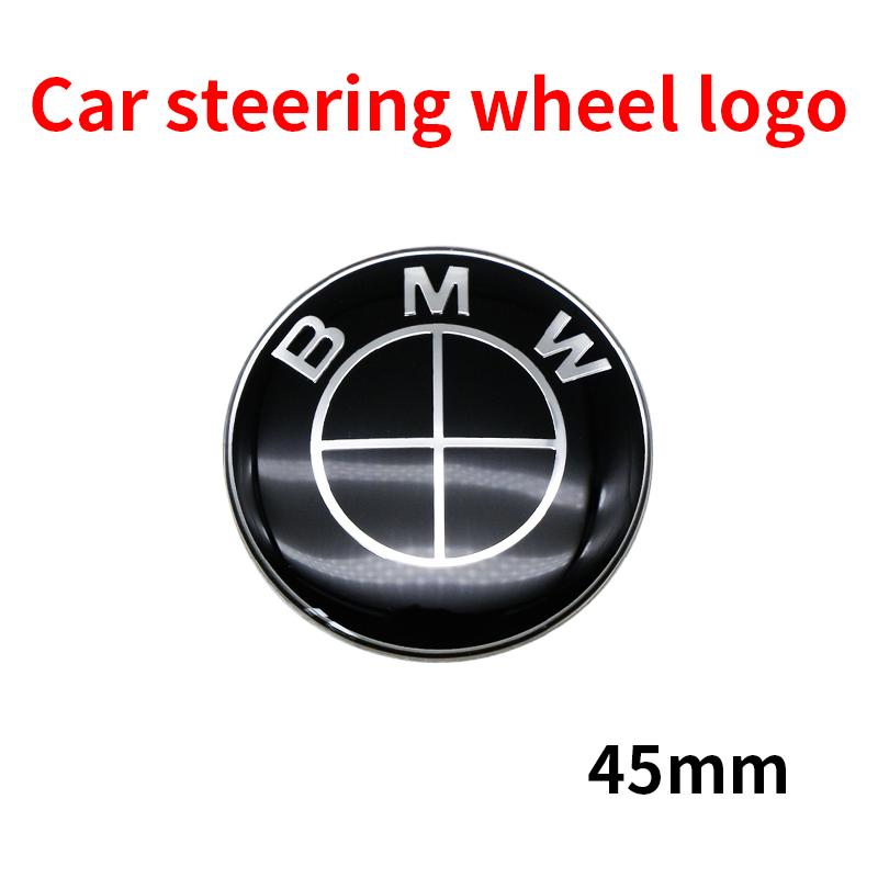 MLKQ6 All Black 82mm 74mm Car Front Rear Logo 68mm Wheel Hub Center Cover Steering Wheel Center Stickers For BMW E90 E87 F20 E46 F30