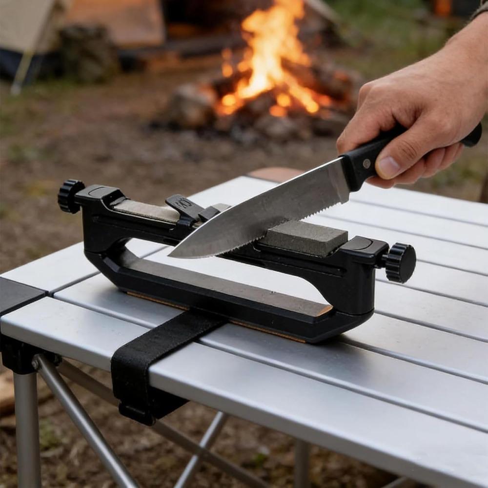 Knife sharpener, portable precision sharp knife sharpener, adventure sharp sharpening tool, with 15°/17°/25° adjustable angles