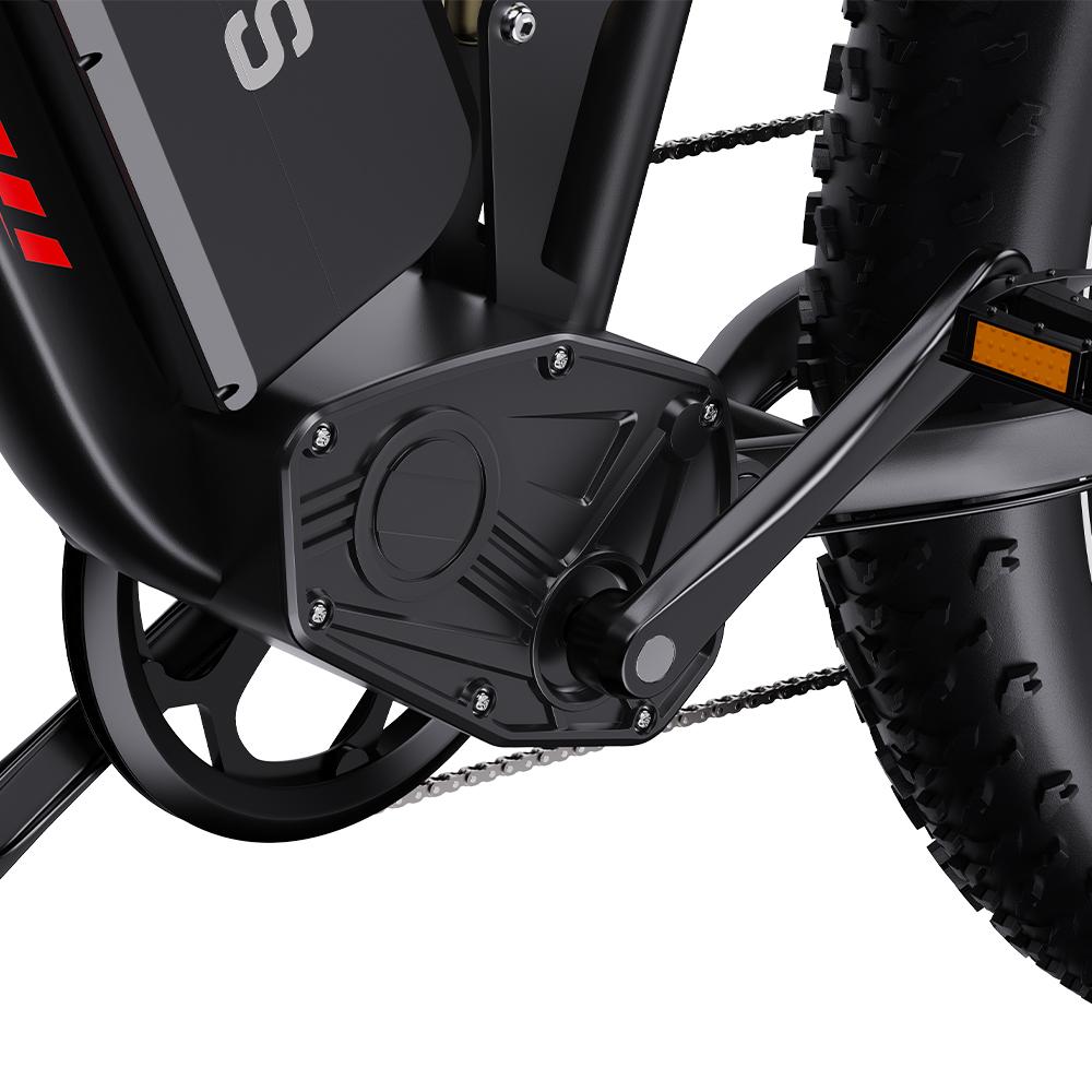 Electric Bicycle All Terrain Duotts 26" 750Wx2 Motor Fully Suspended Adult Electric Bicycle Max Load 150Kg Shimano 7 Speed Black S26