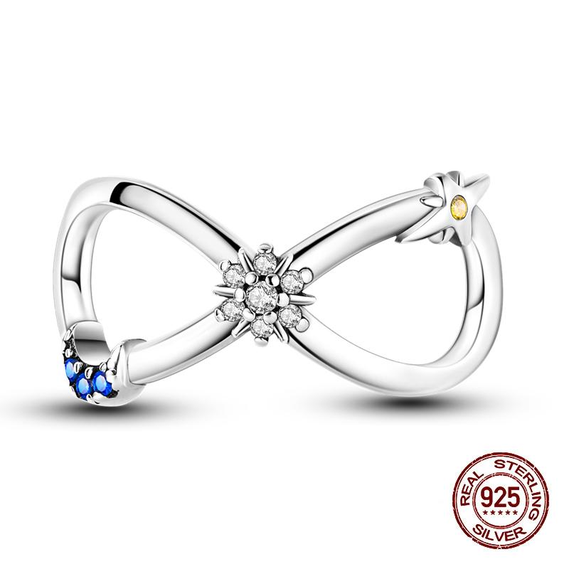 Классическая медная бабочка подсолнух перо морская звезда луна вечность бесконечность шармы бусины подходят для браслета 3 мм DIY ювелирные изделия