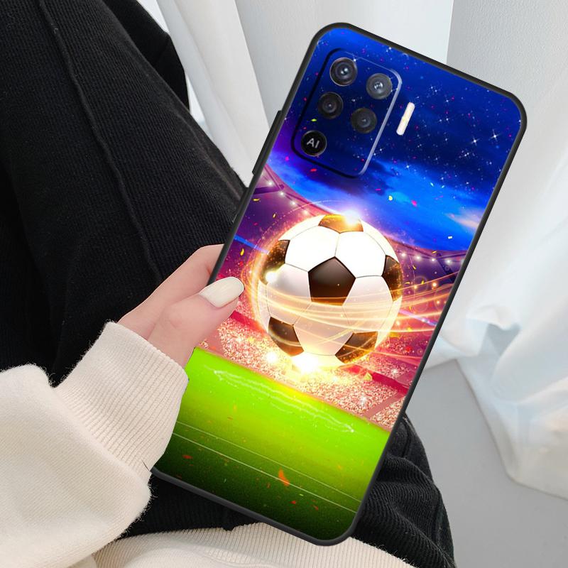 Чехол для футбольного мяча для Oppo A17 A57 A77 A40 A78 A54 A74 A94 A76 A16 A96 A18 A60 A80 A38 A58 A98 A15 A5 Pro