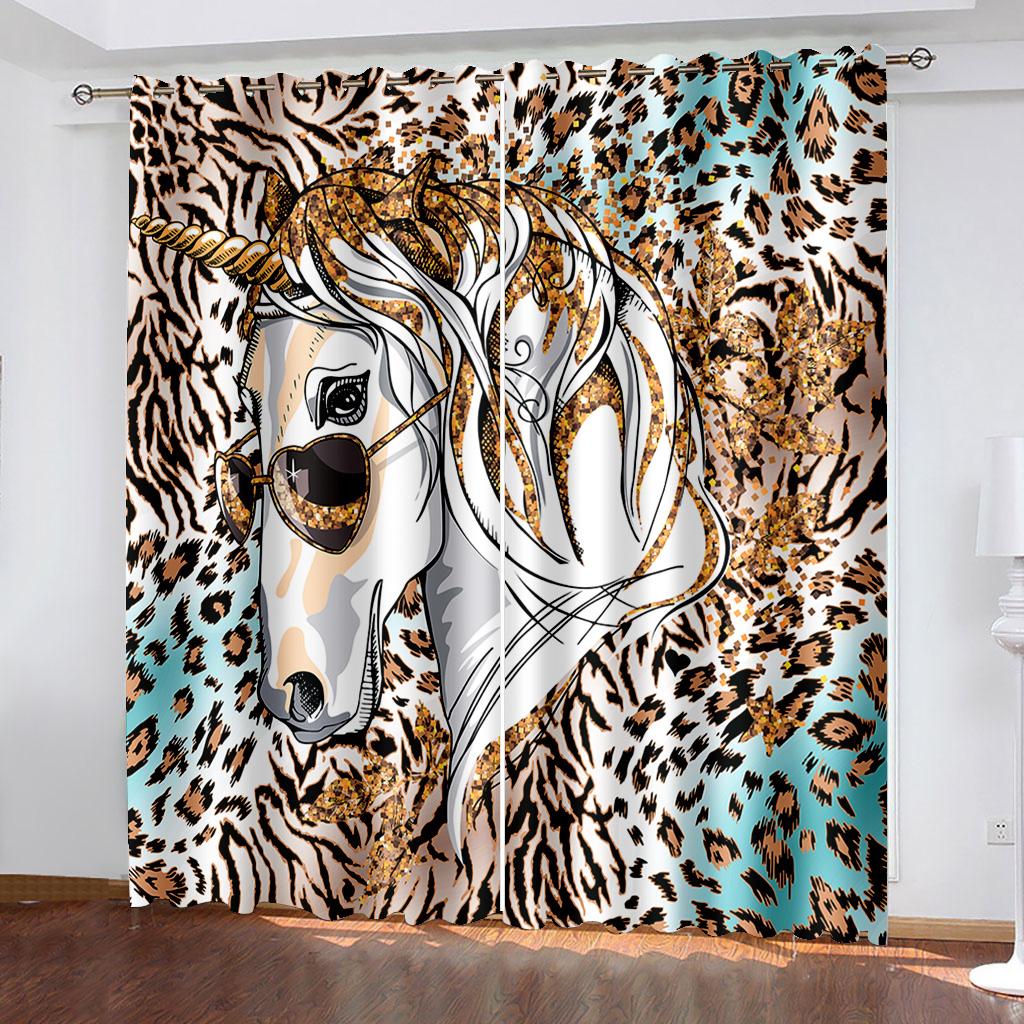 Детские любимые милые солнцезащитные шторы серии «Мир животных», 2 предмета, украшение для дома для гостиной, спальни