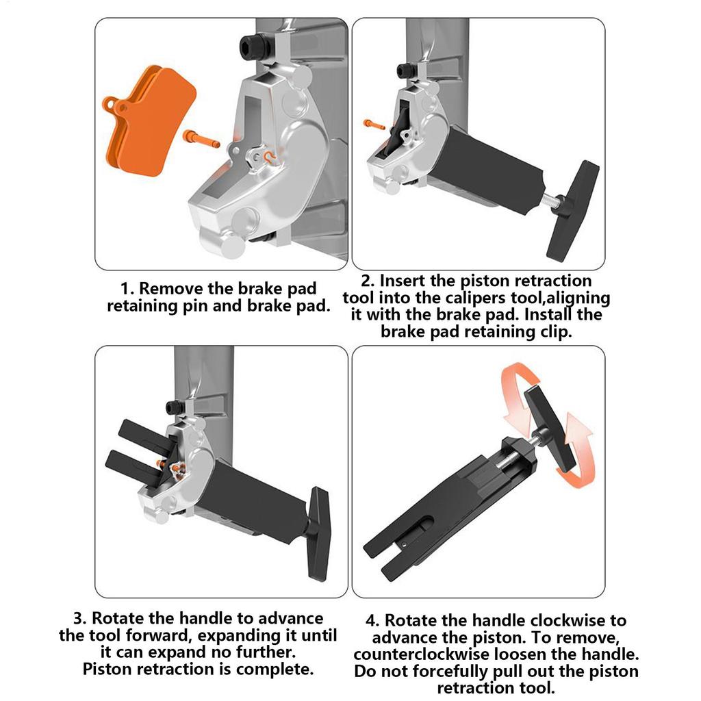 Brake Piston Tool Bicycle Brake Piston Compressor Spreader Tool Reset Aluminum Tool Designed To Simplify Bicycle Maintenance In