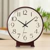 Часы с механизмом Seiko Гостиная Дом Спальня Офис Простые Настольные часы Модные и Атмосферные Массив дерева Бесшумные Часы с радиосигналом