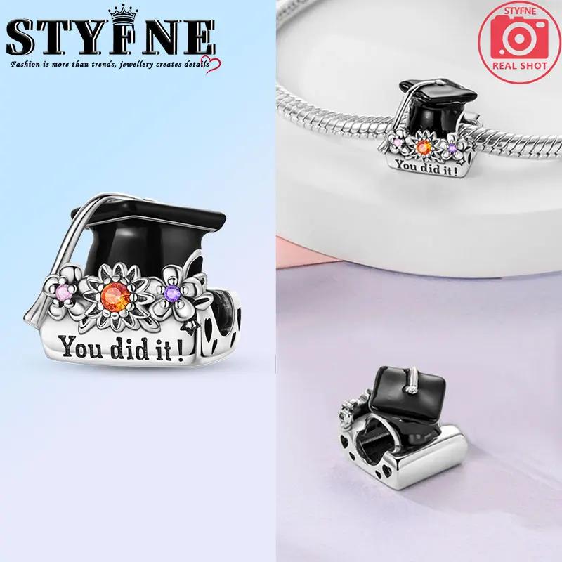 Изысканные модные медного цвета шармы-подвески в виде Санта-Клауса, рождественской елки, лося, оленя, бусины, подходят для оригинальных браслетов, рождественские украшения своими руками