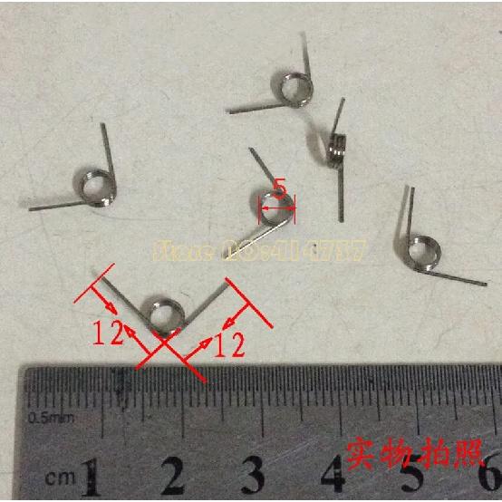 15pcs Spring Stainless steel torsion springs 0.5mm wire tensioning torsion spring