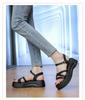 Women's Sandals Platform Sole One-line Buckle Narrow Band Shoes Women Leisure Daily Round Toe Roman Concise Sandalias De Mujer