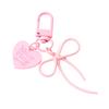 Брелок-подвеска для сумки в виде сердечка с бантиками, модные декоративные аксессуары для сумки, рюкзака, эстетичный брелок, подарки