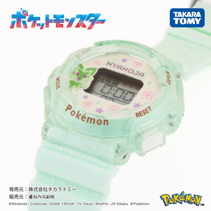 J-AXIS наручные часы Pokemon цифровые часы подсветка EL функция календаря секундомер почасовой сигнал будильник CP3A0002-GR унисекс детские зеленые