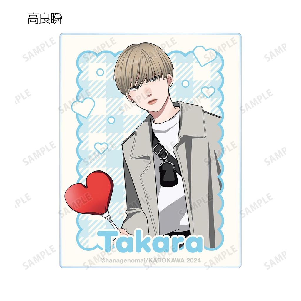 and and by Mai original print trading acrylic card box of 12 "Takayoshi-kun Amagi-kun" "My Brother's Friend" Hanageno, sticker-style ver.