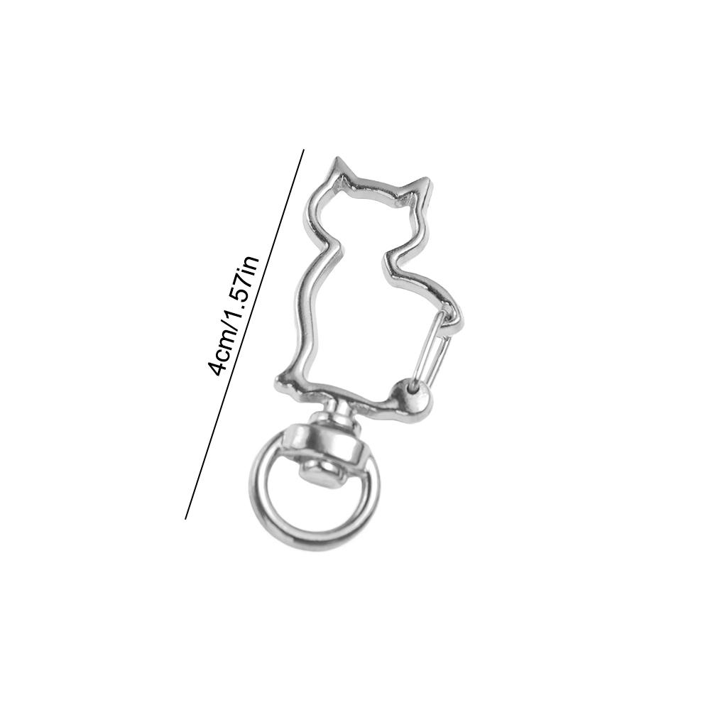 Zinc Zinc Alloy Cat Lobster Claw Clasp Keyring Making Split Key Ring Connector  DIY Jewelry