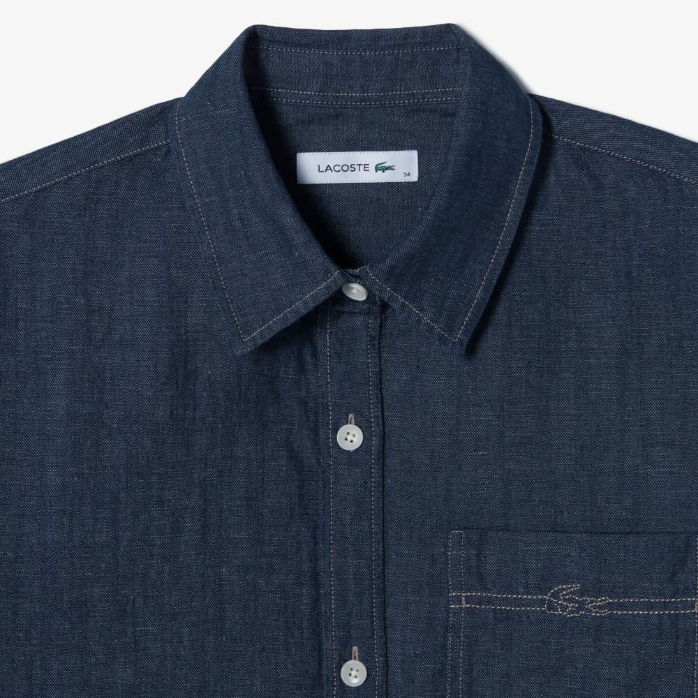 Lacoste Женская джинсовая рубашка-оверсайз CF293E-56GHDE