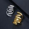 JOVO LOVE проволочная обмотка, оплетка, панк-стиль, нержавеющая сталь, кольца для женщин, золотой цвет, элегантный дизайн, ювелирные изделия, аксессуары для вечеринок, новые