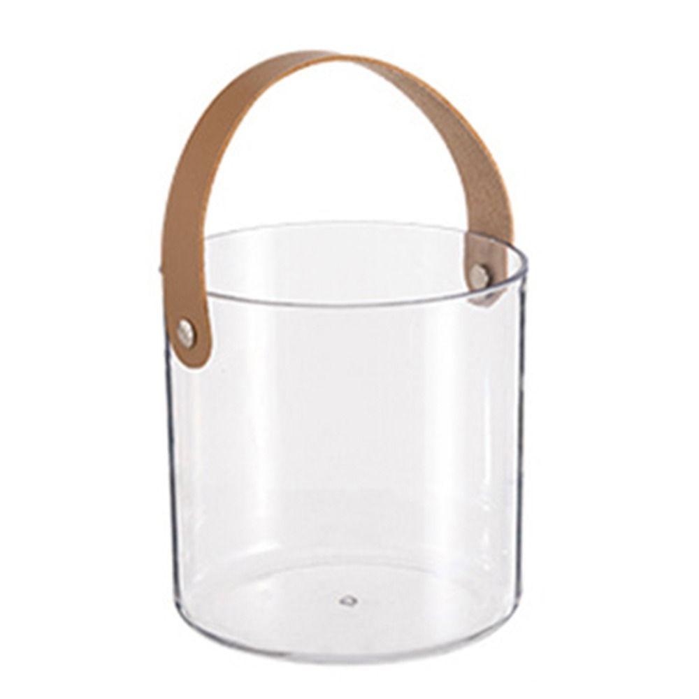 Portable Ice Bucket Clear Drinks Cooling Container Ice Cube Container Fruit Storage Basket  Home