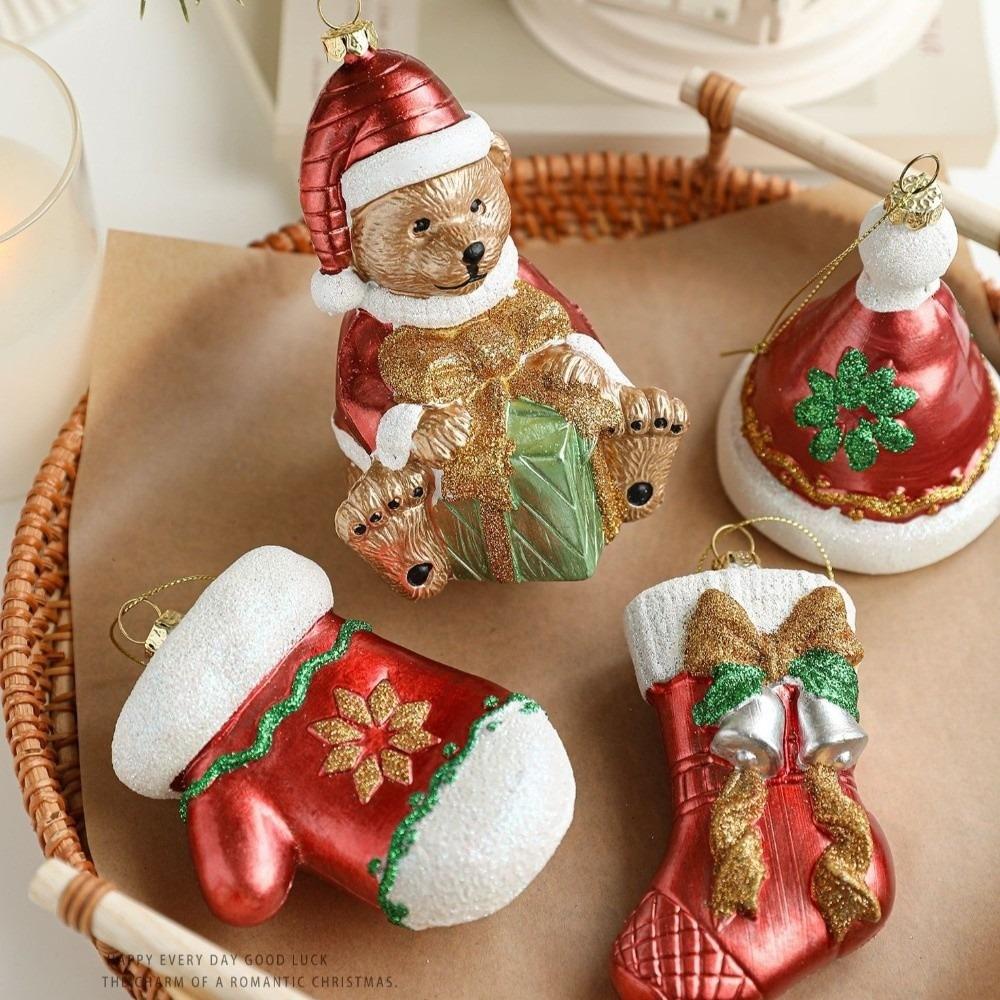 Plastic Christmas Ornaments Cute Christmas Tree Hanging Ornaments Home Party Decor