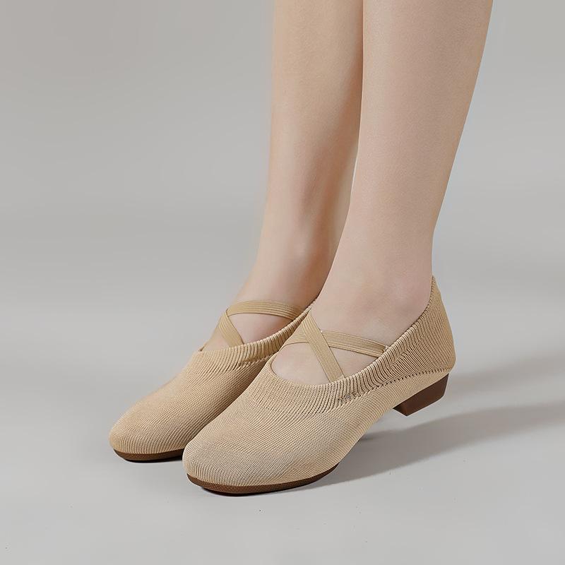 Танцевальная обувь для женщин и взрослых, квадратные балетки для отдыха на открытом воздухе, туфли для танцев в матросском стиле с каблуком, мягкая подошва, танцевальная обувь для практики