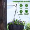 4Pcs Metal Plant Hooks Wall-Mounted Hanging Basket Hooks for Outdoor Bird Feeders Planter Lanterns Wind Chimes Home Decoration