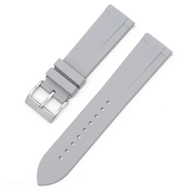 Премиум-ремешок из фторкаучука, быстросъемный ремешок для Omega Rolex Seiko, пряжка из нержавеющей стали, 20/22 мм, ремешок для часов, браслет для мужчин и женщин