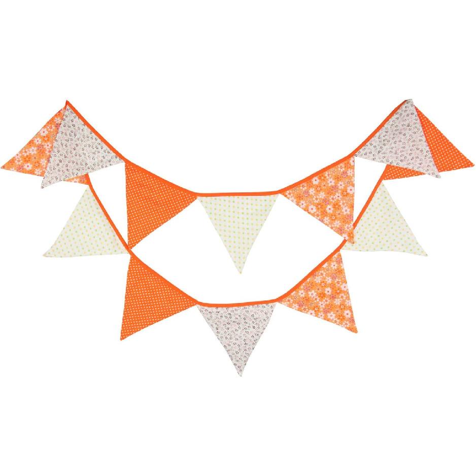 Fabric Bunting Banner, 2 Pack Handmade Neutral String Banner with Tassel Each 8.5 ft 10 Flags Nursery Wall Hanging Wedding Birthday Home Baby Shower