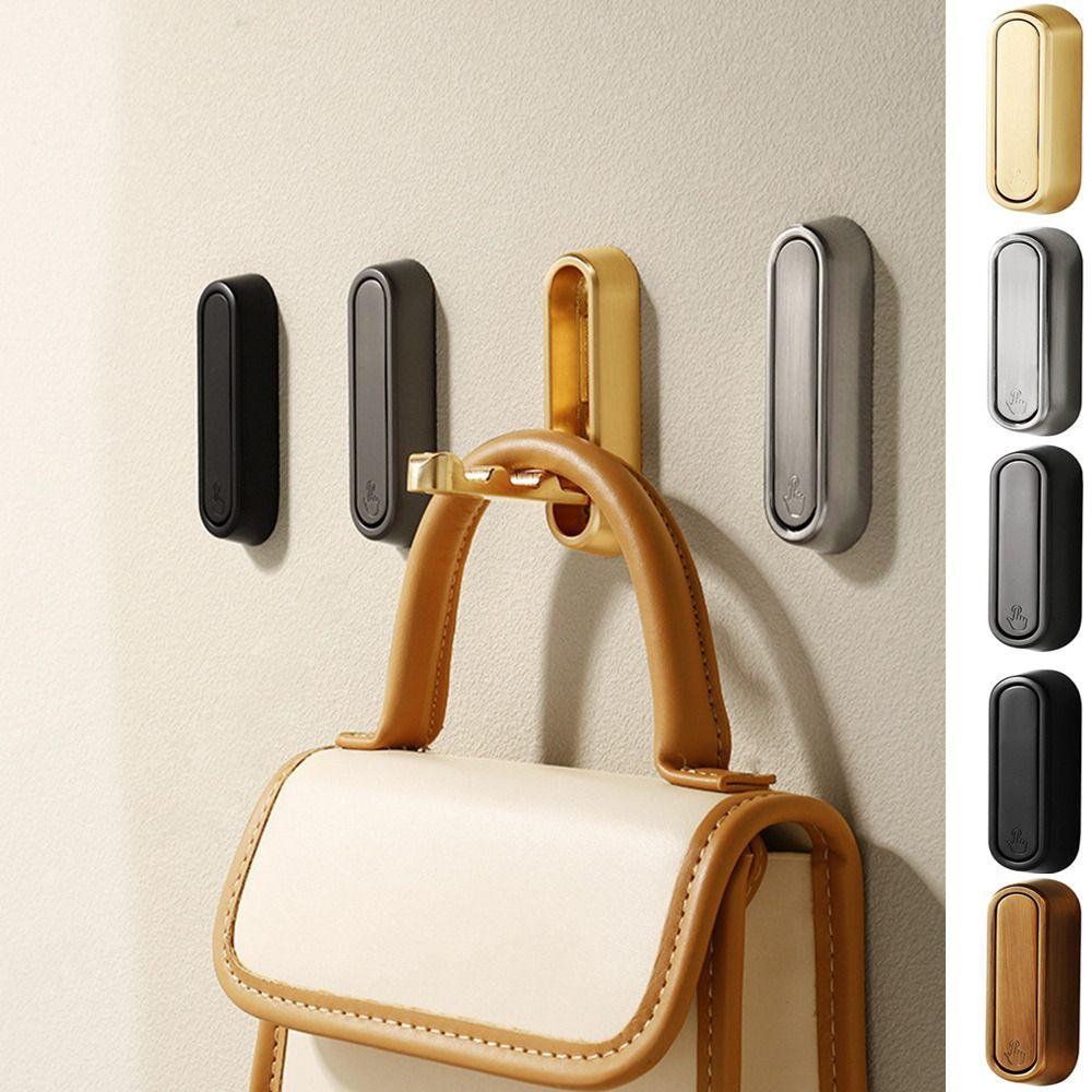 Zinc Zinc Zinc Alloy Folding Wall Hook Rustproof Matte Black Towel Hanger Multifunctional Clothes Hooks Home