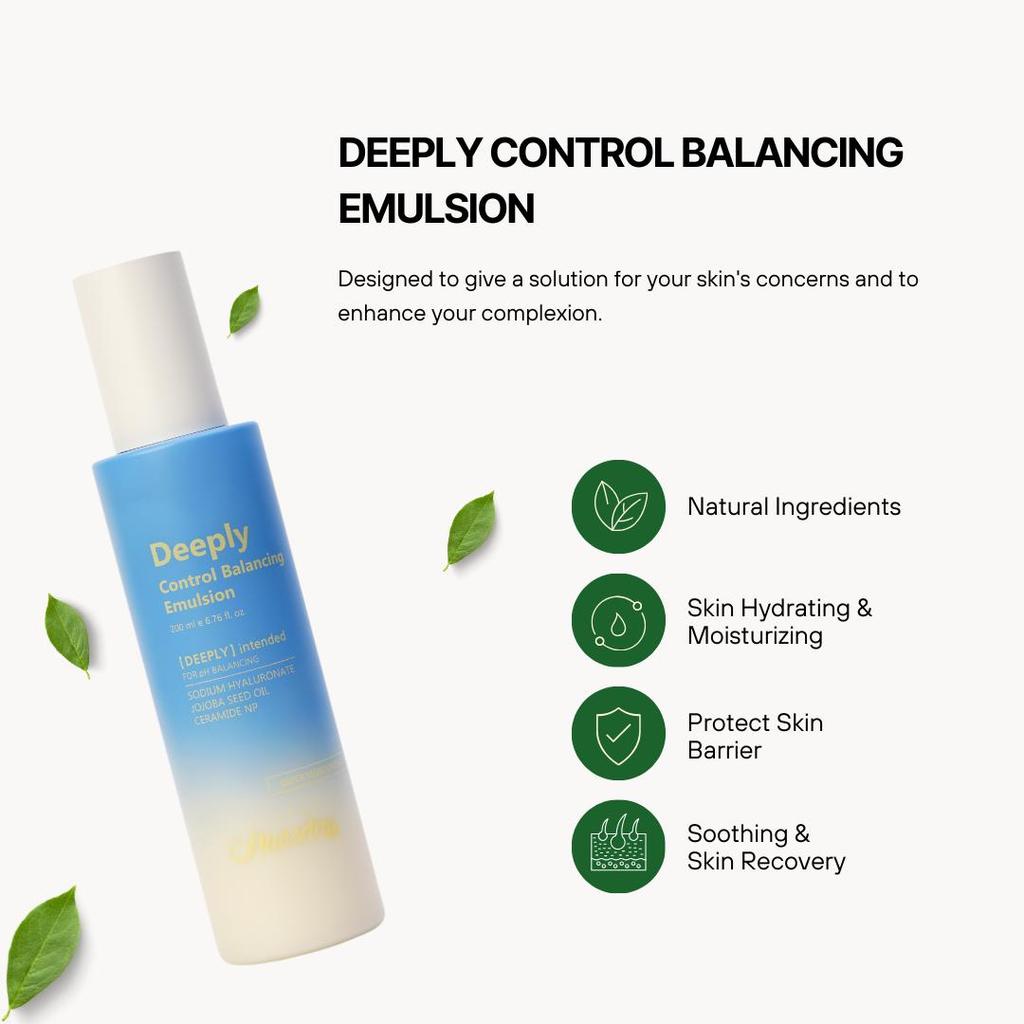 ELEVEN HUESDAY Deeply Control Balancing Emulsion, 200 мл - Легкое увлажнение. Баланс нефть-вода. Успокаивающий уход для чувствительной кожи.