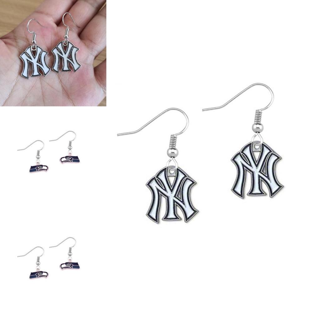 Steelers Heart Pendant Earrings With Crystals For Football Fans Women Jewelry