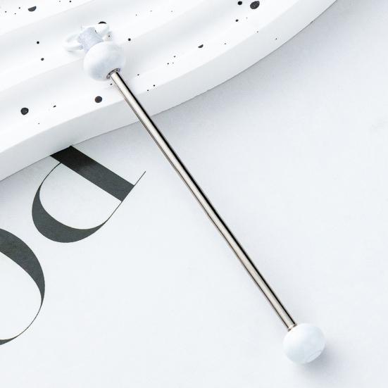 10 шт., брелок с градиентом цвета из бисера, металлические стержни, звенья для проектов «сделай сам», кулон, аксессуары для изготовления ювелирных изделий