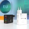 Многопортовое USB-зарядное устройство 45 Вт с цифровым дисплеем - 3,1 А, штекер EU/US/UK