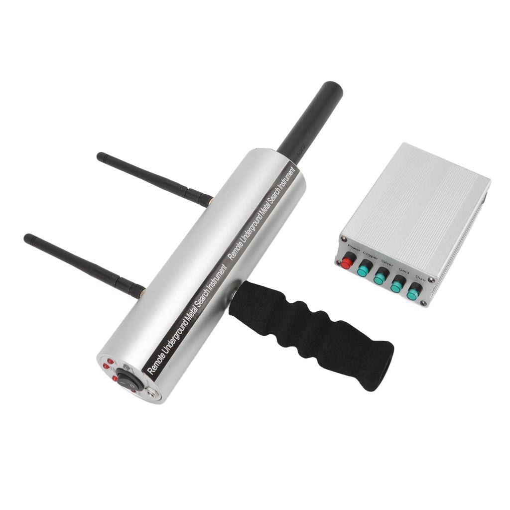 Metal Detector Aluminum Silver 20m Depth 1000m Scope 2 Antennas Rechargeable Detector for Gold