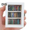 Shake Away Anxiety Bookshelf Figurine Wooden Miniature Book Nook Decoration Mini Pocket Bookcase Bookshelf Insert Ornament Book Lovers Gift