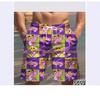 Men's Summer Shorts, Pink Leopard Grid Swimsuit, Hawaiian Beach Shorts, Men's Clothing
