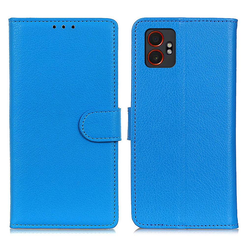 For Samsung Galaxy XCover7 Pro Wallet Case PU Leather Phone Cover Litchi Texture