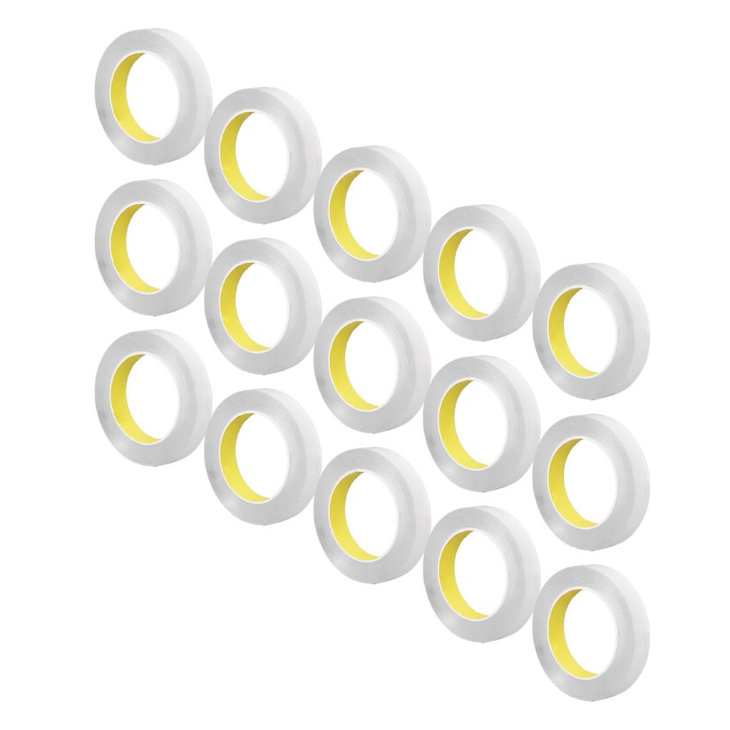 15 Rolls Double Sided Mounting Tape 0.1mm Thick 20mm Wide 5m Long Clear Heavy Duty Installation