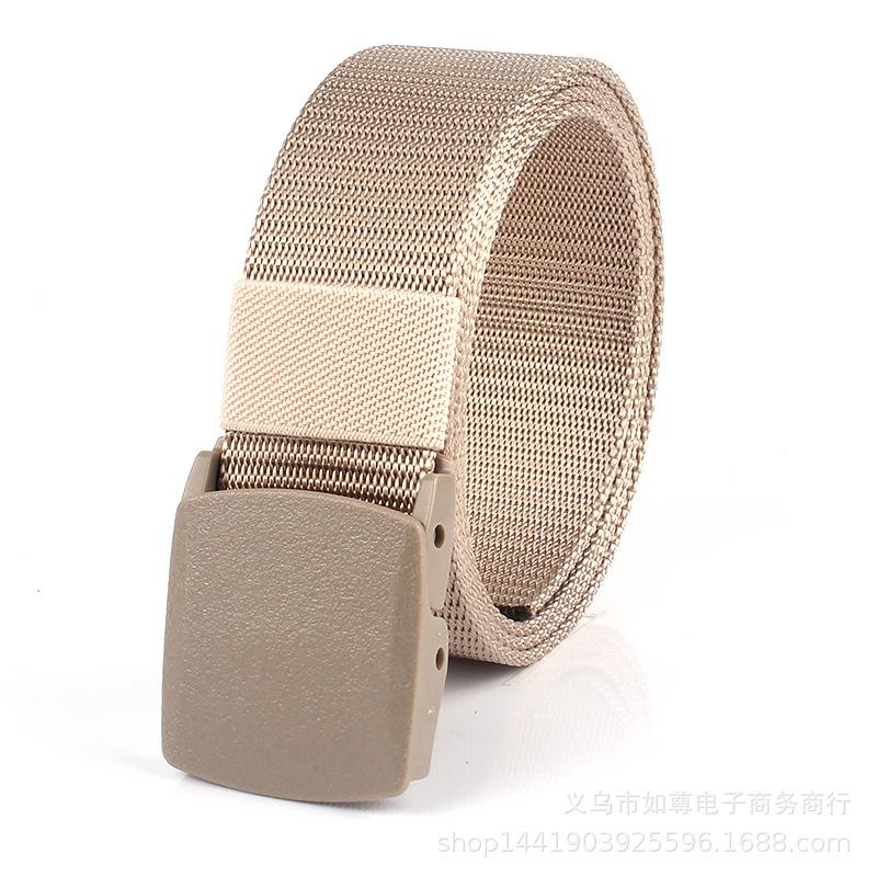 Men's Tactical Nylon Canvas Casual Belt Outdoor Training Electronic Security Check Iron-Free Tactics