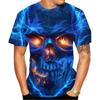 New Fashion Men/Women Round Neck 3D Printed Skull Pattern T-shirt Street Style Unisex Kid Novelty Fashion Top 100-6XL Oversized