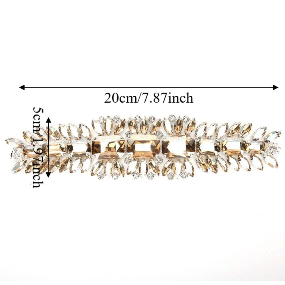 2pcs Close Chain Rhinestone Chain Trim Sparkly Applique Sparkly Rhinestone Applique Clothing DIY