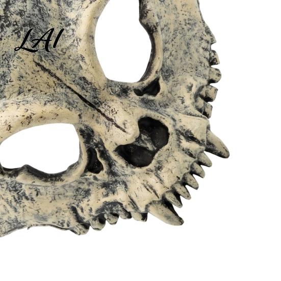 Durable Skull Mask Halloween Half Face Mask Horror with Adjustable Strap Masquerade Foam for Men Adults Cosplay Costume Party Props
