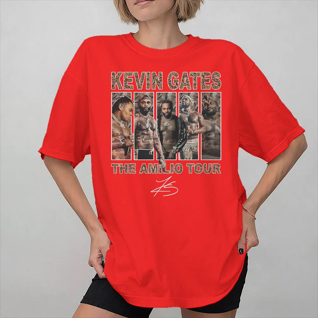 Kevin Gates The Amilio Tour Accessories Unisex T Shirt Pure Cotton Tee Fashion Tshirt Clothing