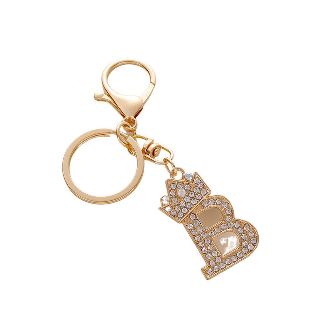 Автомобильный брелок с английским алфавитом, брелок для ключей с 26 буквами, брелок с 26 буквами, брелок с буквой Корона