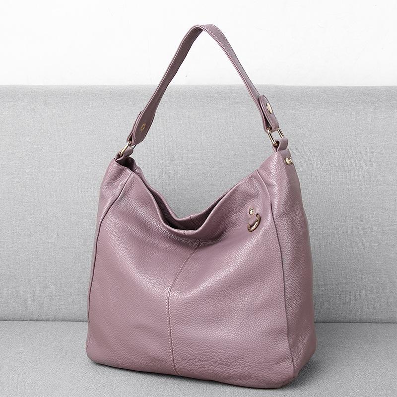 Первый слой коровьей кожи от Feiya — простой и модный, а вместительная сумка-ведро выполнена из мягкой кожи с одним плечом и сумкой через плечо.