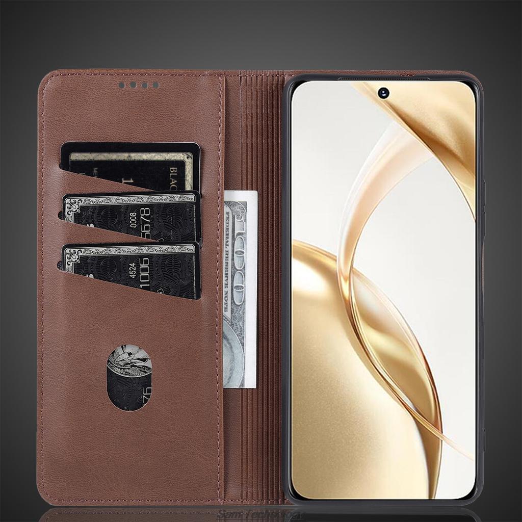 Роскошный магнитный адсорбционный кожаный чехол для Huawei Honor 200 Honor200 Flip Cover Защитный чехол Capa Fundas Coque