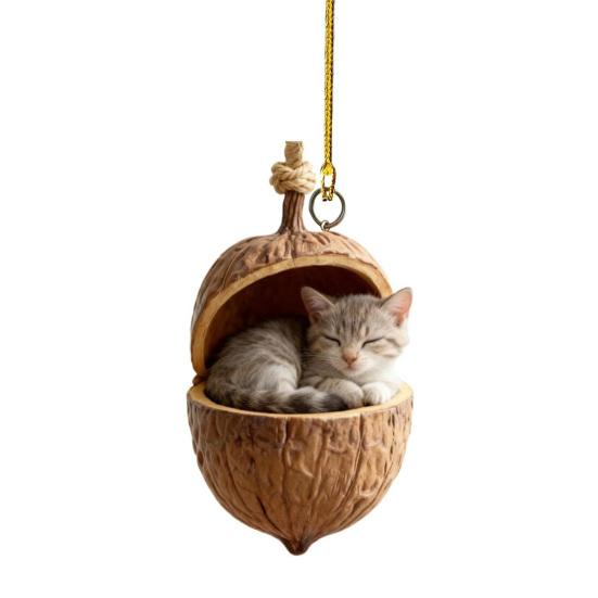 1/8 шт. Рождественское украшение Акриловое украшение в виде лесного животного и желудя Праздничное украшение для подвешивания Рождественский подарок