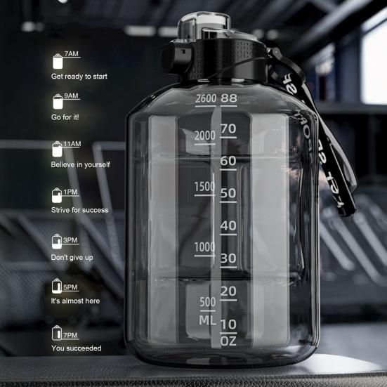 1.7/2.7 л Спортивная бутылка для воды с соломинкой Большой вместимости Герметичная Портативная Легкая Для улицы Велоспорт Тренажерный зал Фитнес Путешествия Чашка для питья