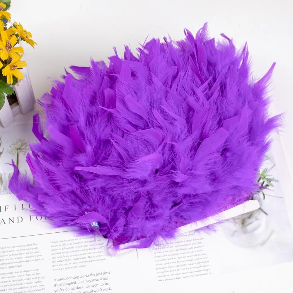 Feather White Turkey Feathers Trim 10-15cm/4-6inch Natural Feather Ribbon for Sewing Clothing Fringe Plumes Wedding Decoration