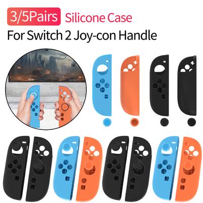 3/5 пар Защитный чехол для ручек (левая и правая) для Switch 2 Joy-con, сменная противоскользящая силиконовая оболочка для Nintendo для Switch 2