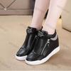 Мода Женщины Повседневные Кроссовки на Высокой Платформе Весна Осень Увеличение Вулканизированная Обувь Женская Мода Искусственная Кожа Массивные Спортивные Кроссовки