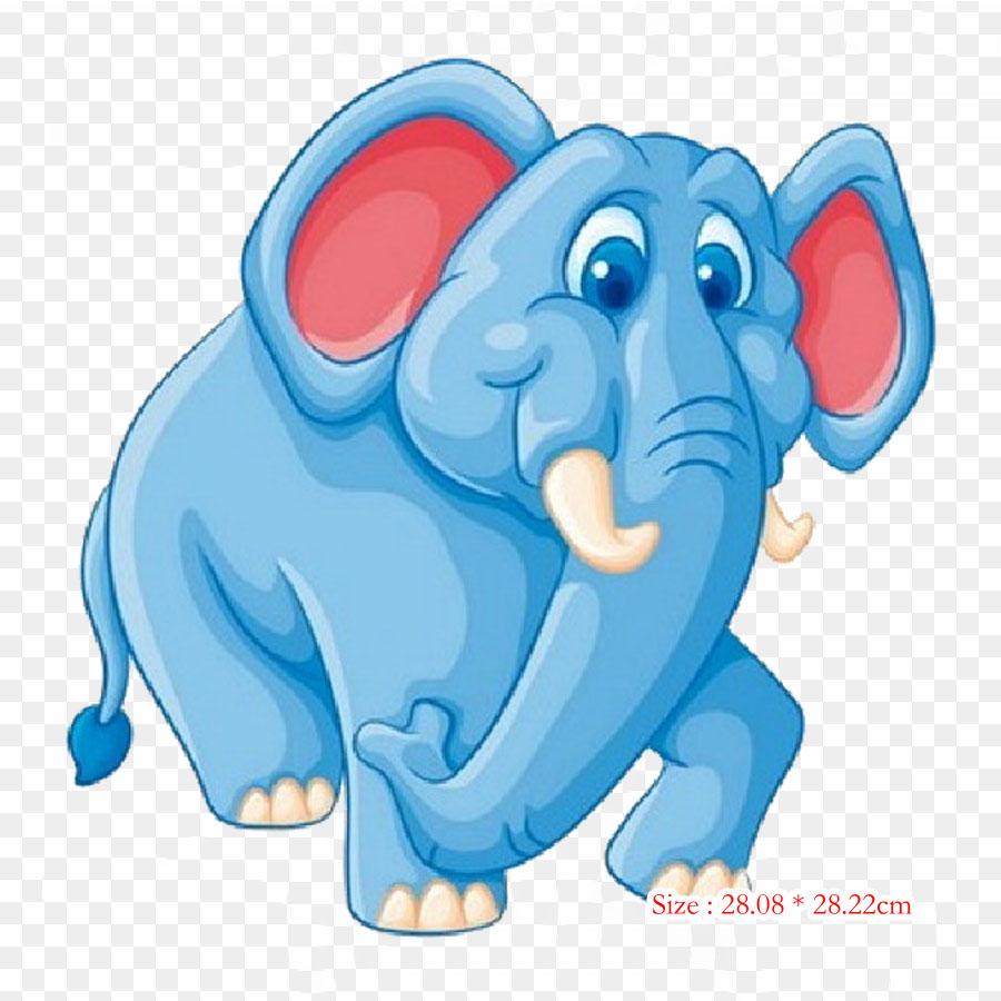 Elephant African Iron On Heat Transfer Printing Vinyl Patches Sticker for Clothes DIY Appliques Washable Patches