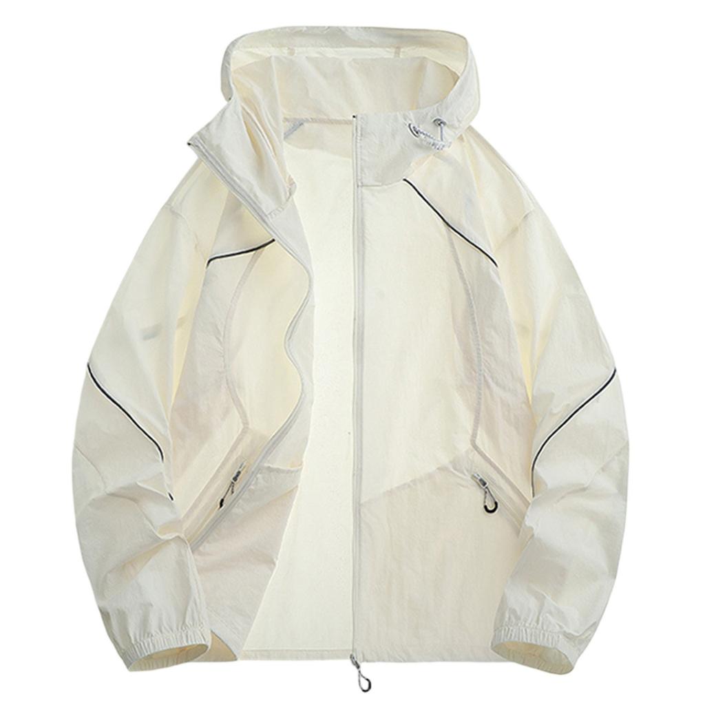 Ladies' Pure-color Sunscreen Clothing, Light And Thin, Trendy And Fashionable, Summer All-match Hooded Jacket
