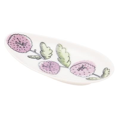 Маленькая тарелка и подставка для ложки Flower mini фиолетовая 30704