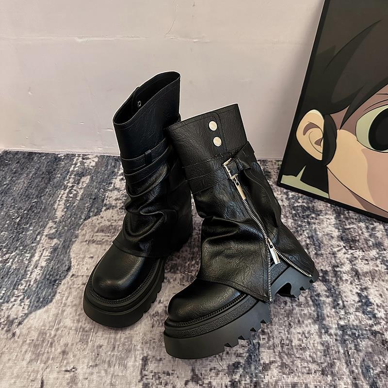 Короткие ботинки, ботинки Martin на толстой подошве в британском стиле, брюки-трубы, укороченные на осень и зиму, новые маленькие ботинки, женская мода и комфорт